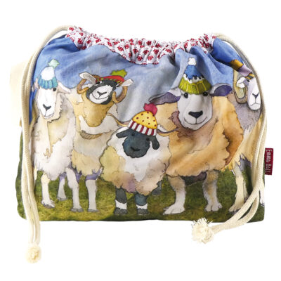 Happy Sheep - Drawstring Project Bag - Emma Ball