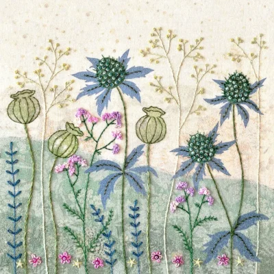Sea Hollies - Embroidery Kit - Beaks and Bobbins