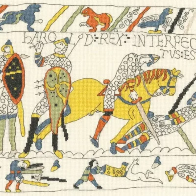 The Demise of King Harold - Counted Cross Stitch Bayeux Tapestry - Bothy Threads